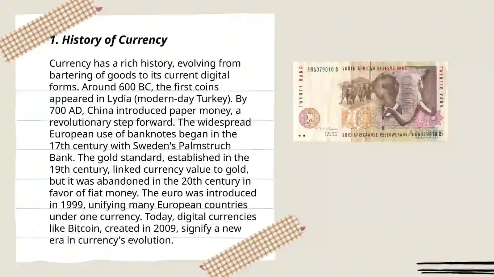 Different kinds of currency 3