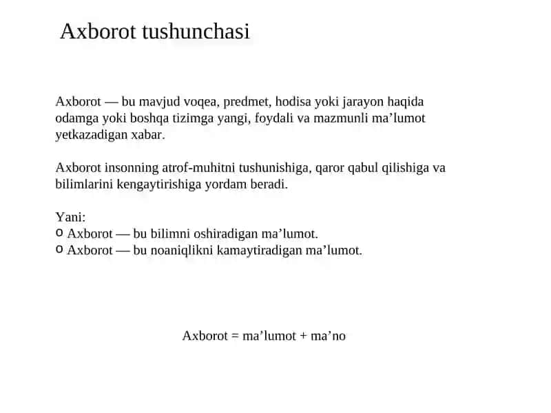 Axborot va uning turlari 3