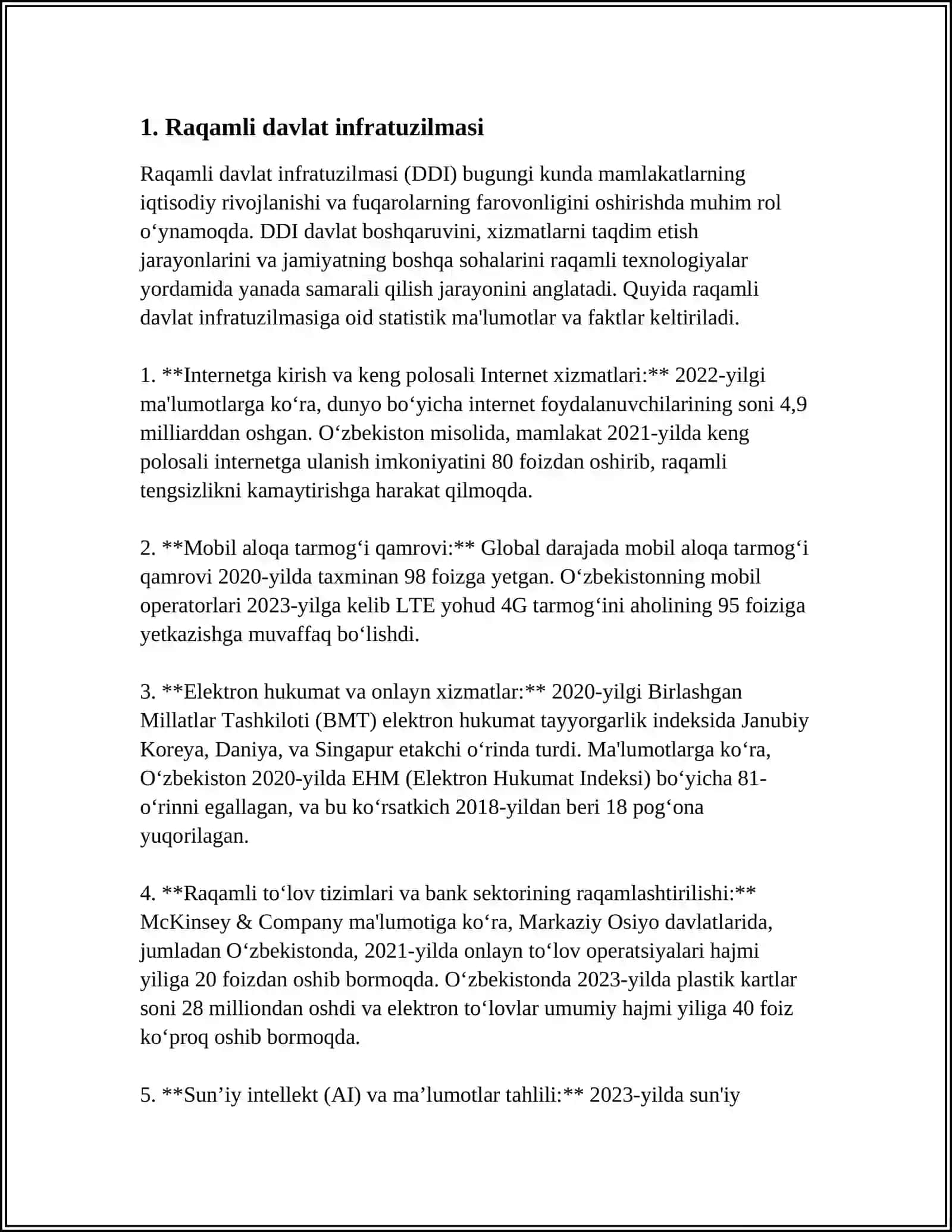 Raqamli va Elektron Davlat, Elektron Hukumat 3