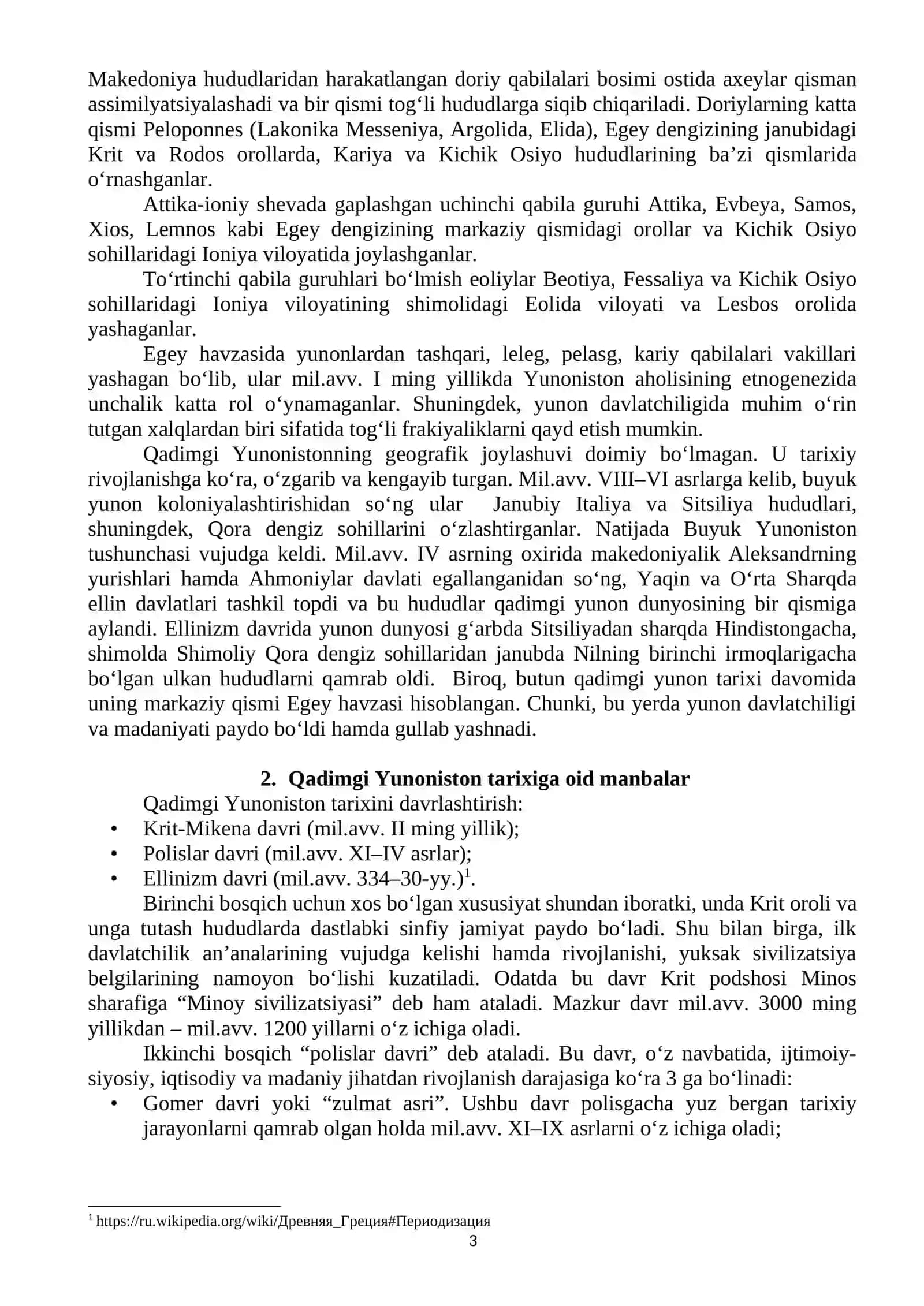 Qadimgi Yunоnistоn tarixiga oid manbalar 3