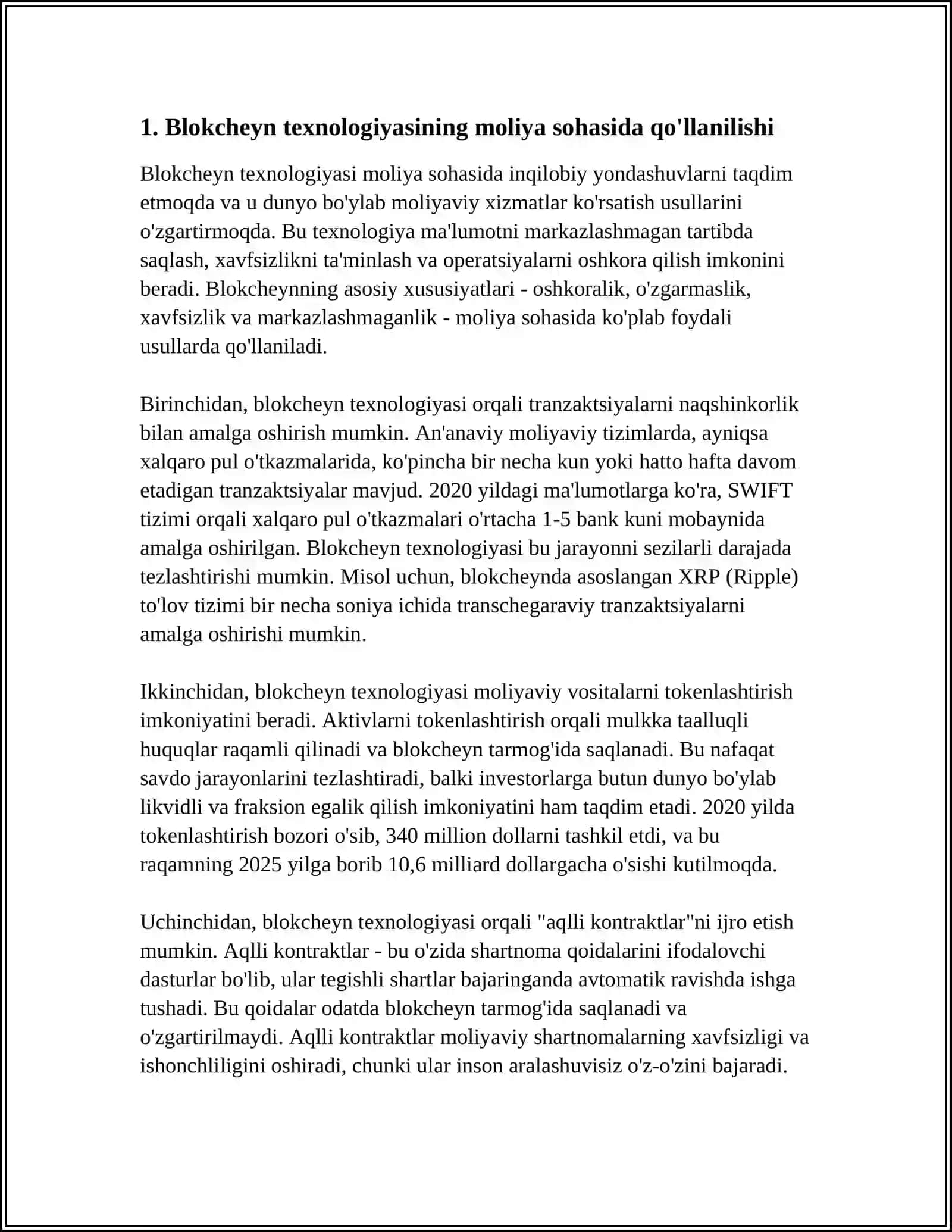 MILLIY IQTISODIYOTNI TURLI SOHALARDA BLOKCHEYN TEXNALOGIYASIDAN FOYDALANISH YO'LLARI 3