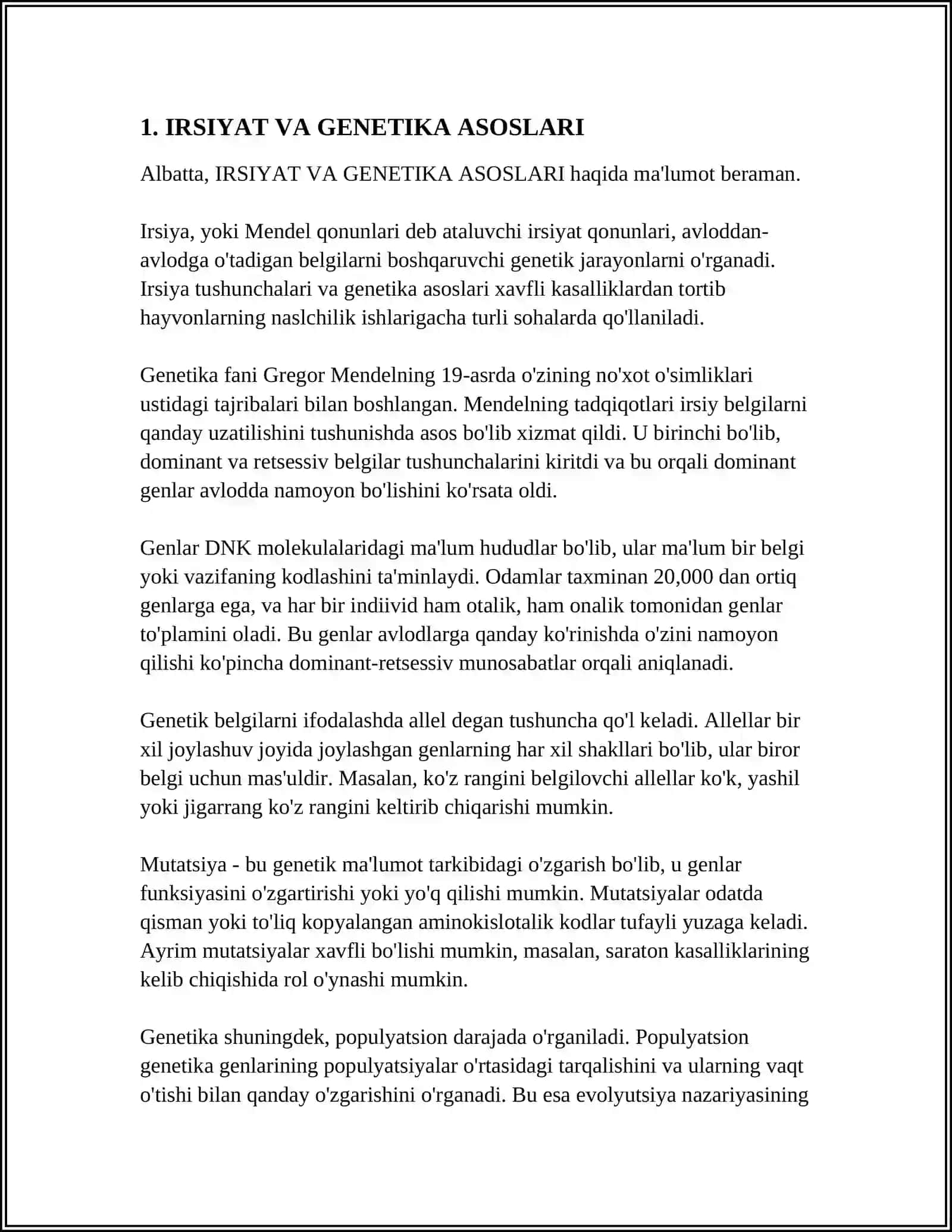 IRSIYATNING MOLEKULYAR ASOSLARI 3