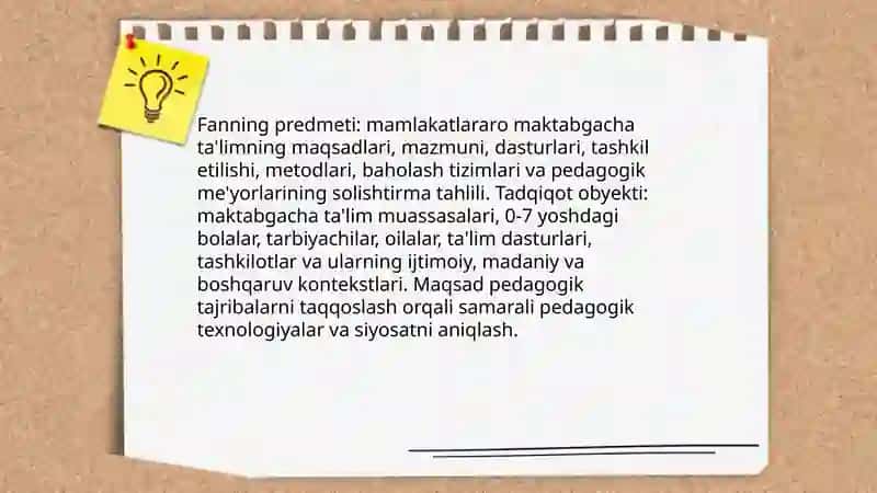 Maktabgacha ta'lim qiyosiy pedagogikasi 3