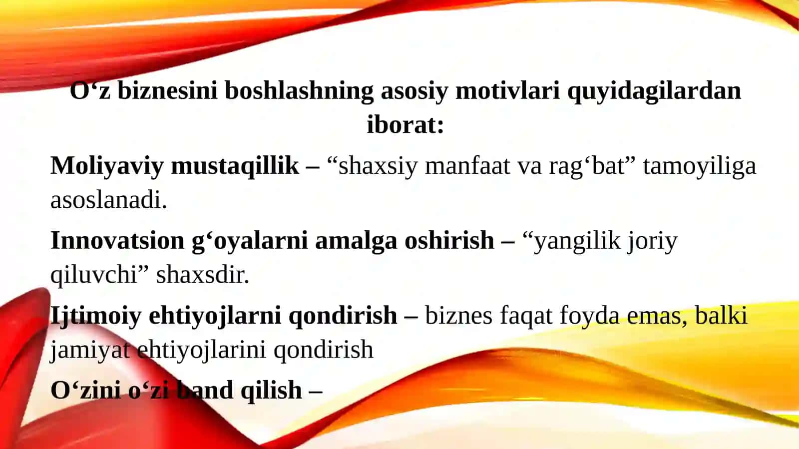Biznes-reja tuzilmasi va tarkibi 3