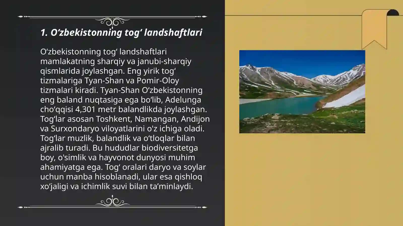 Oʻzbekistonning togʻ landshaftlari 3