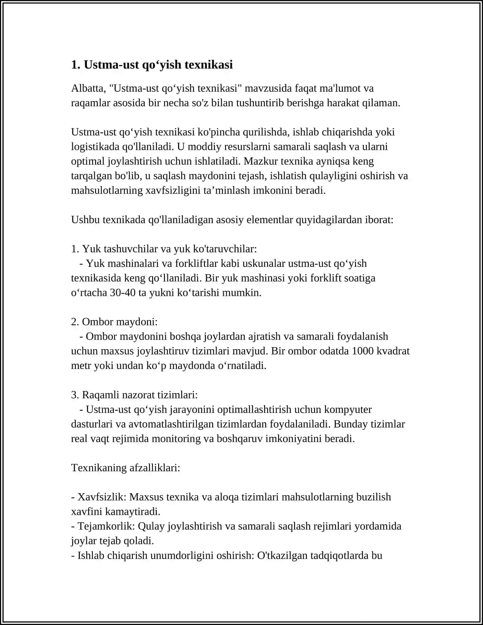 Ustma-ust qoʻyish texnikasi 3