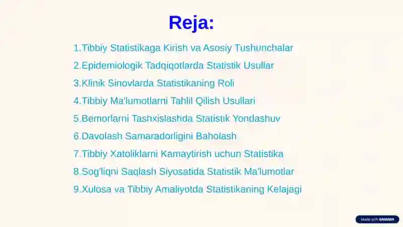 Tibbiyotda statistikaning ahamiyati 3