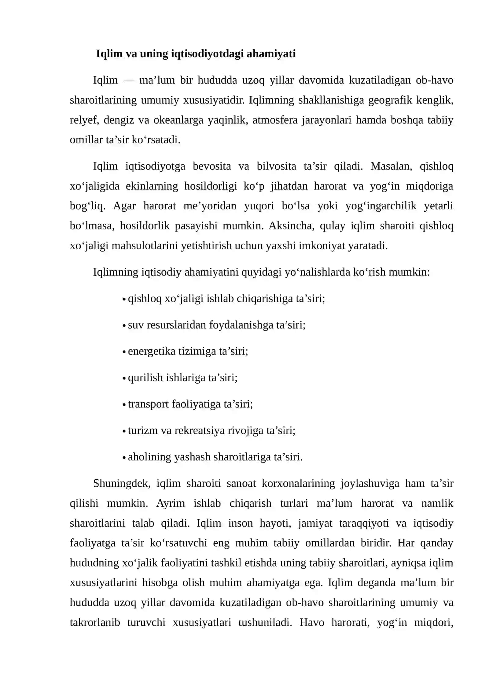 IQLIMNING IQTISODIY BAHOLANISHI 3
