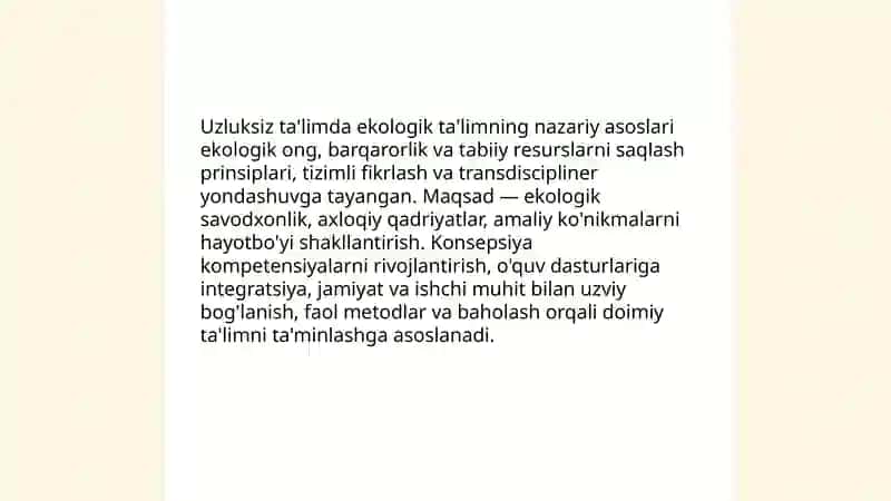 Uzluksiz ta'limda ekologik ta'lim konsepsiyasi 3