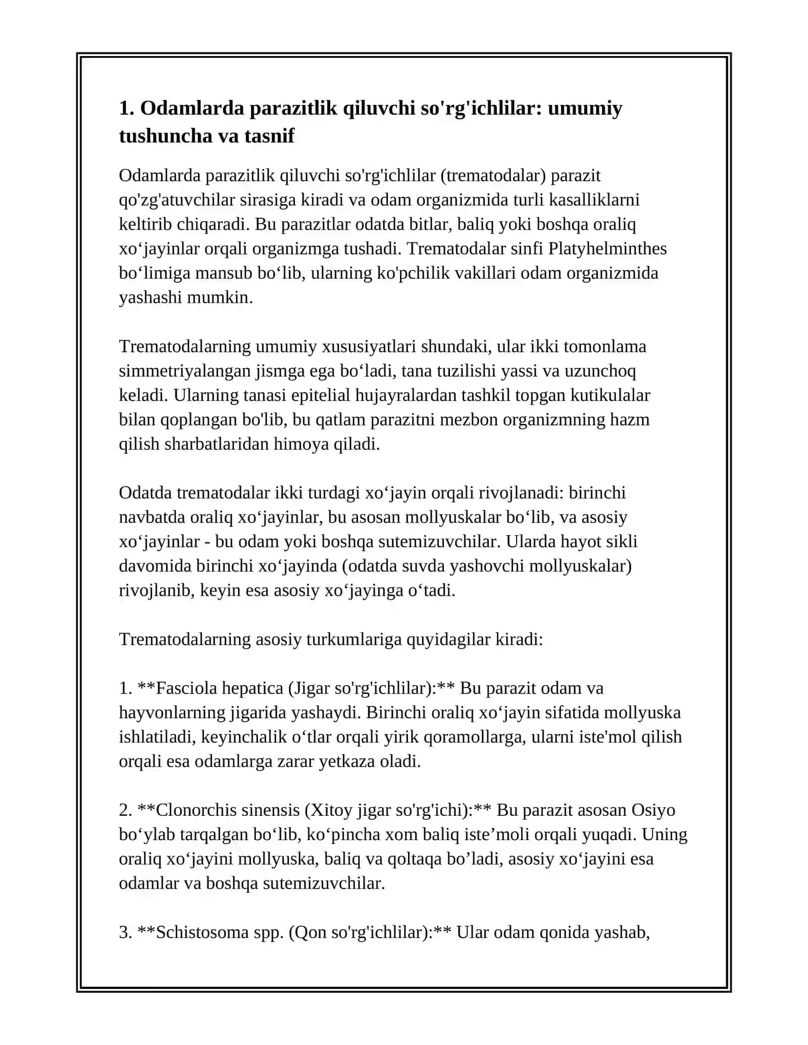 ODAMLARDA PARAZITLIK QILUVCHI SO'RG'ICHLILAR 3