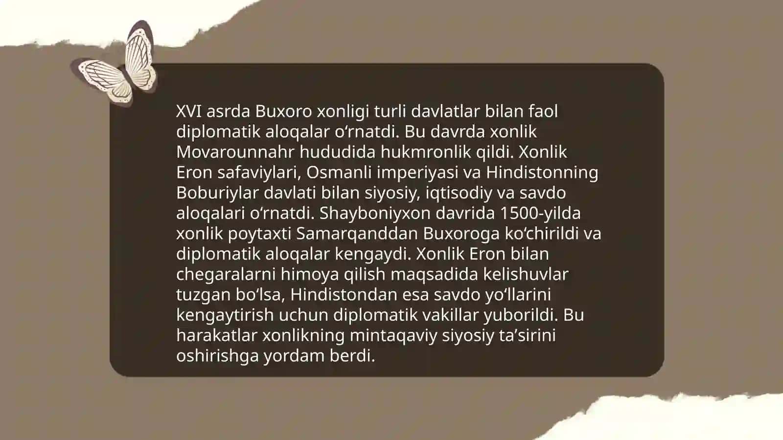Buxoro xonligining diplomatik aloqalari 3