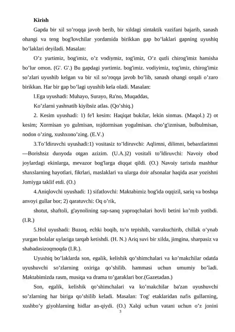 O'zbek tilida uyushiqlik hodisasi tadqiqi 3