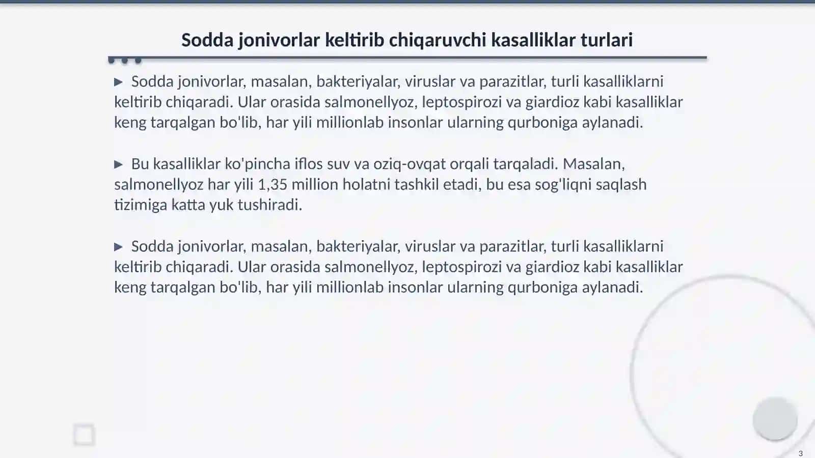 Sodda jonivorlar keltirib chiqaruvchi kasalliklar va ularni laboratoriya diagnostikasi 3