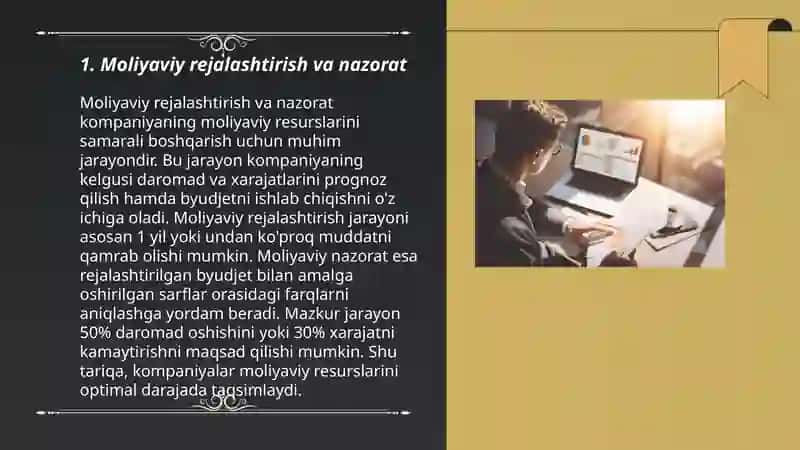 Moliyaviy rejalashtirish va nazorat 3
