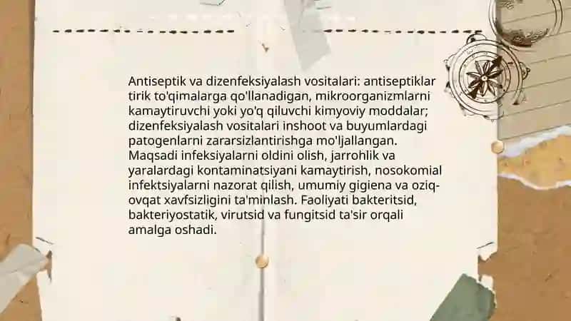 Antiseptik va dizenfeksiyalash vositalari 3