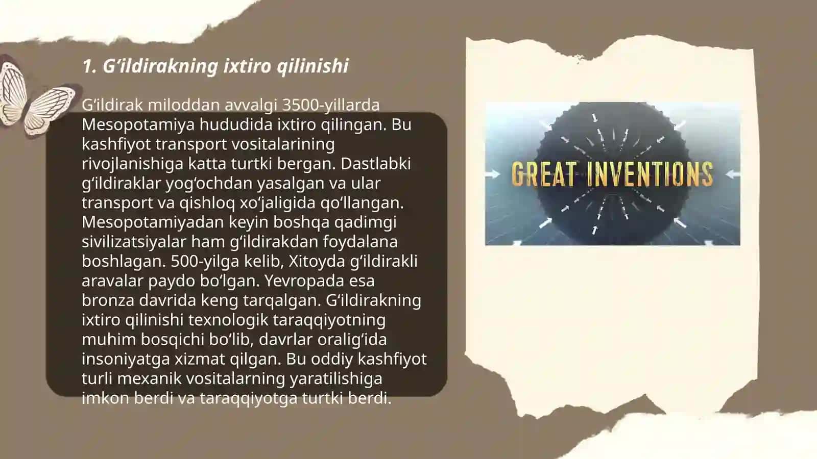 G‘ildirakning ixtiro qilinishi 3