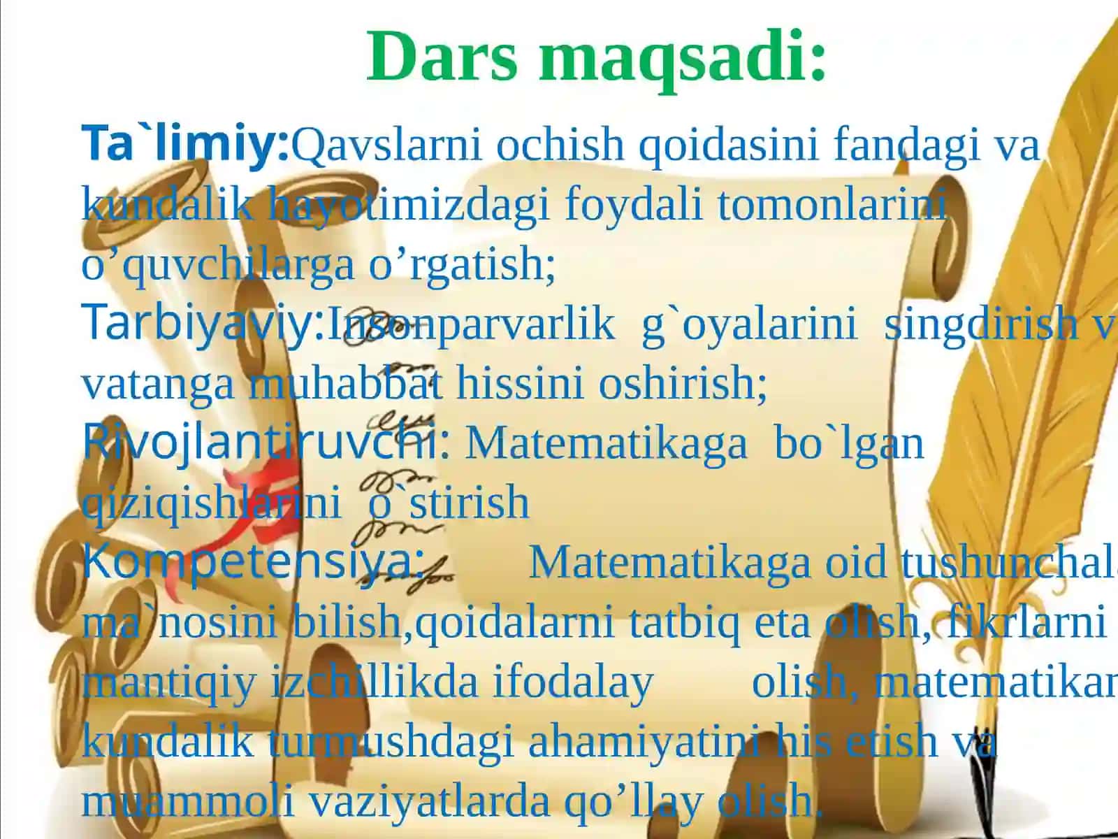 7-sinf Algebra fanidan Chiziqli funksiya va uning grafigi dars ishlanma 3