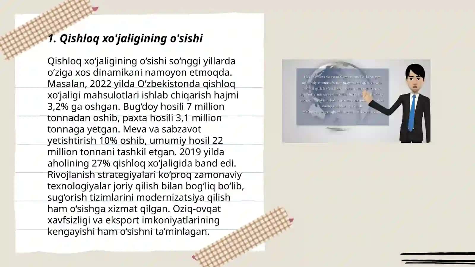 Qishloq xo'jaligining o'sishi 3