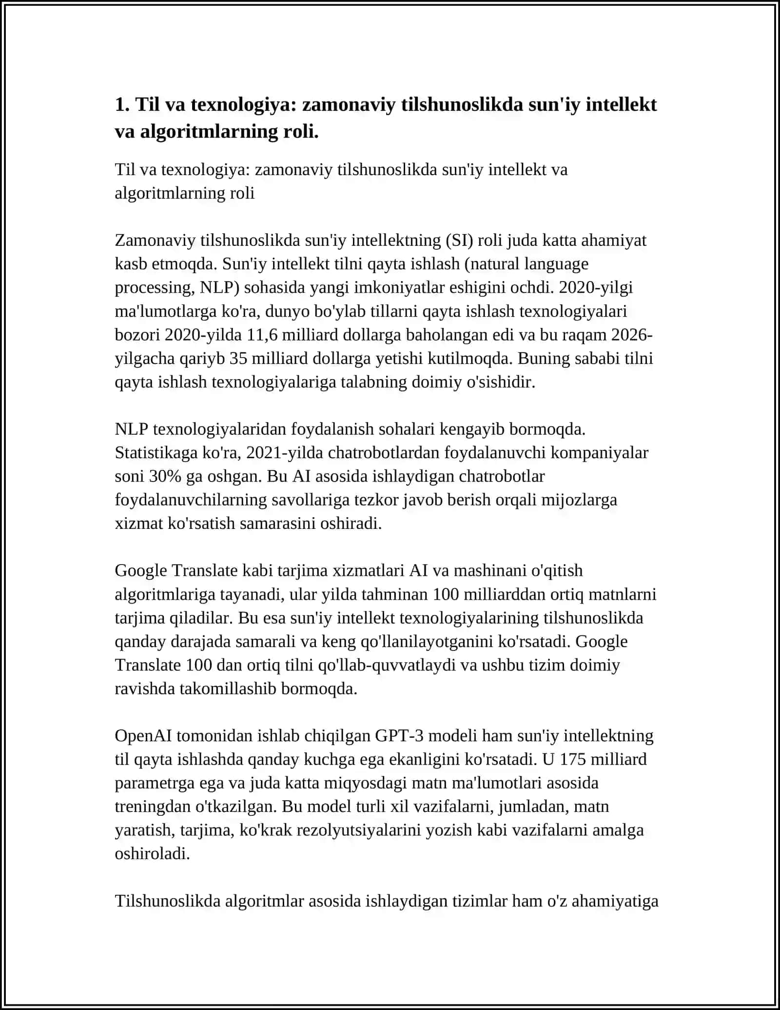 ZAMONAVIY LINGVISTIK YOʻNALISHLARNING TADQIQ ETILISHI 3