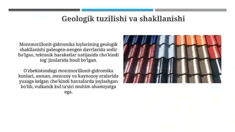 Montmorillonit - Gidroslyudali Gillar va Konlari 3