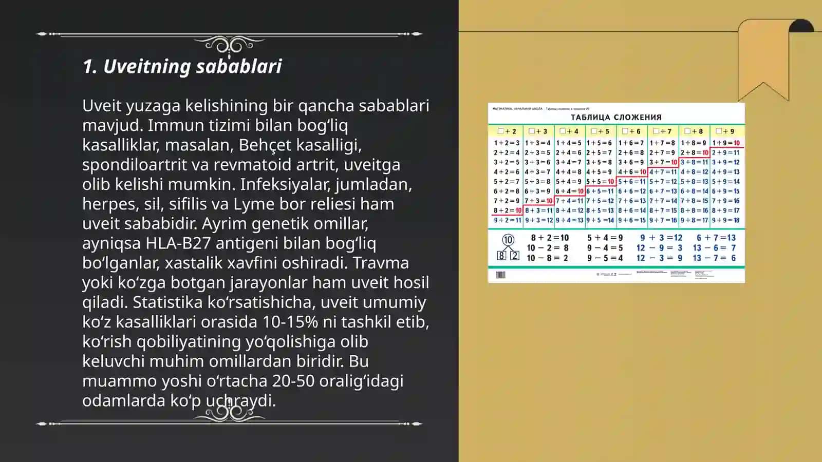 Uveit.Katarakta.Retinopatiyalar.To'r parda o'smalari.Ko'ruv nerv patalogiyalari 3