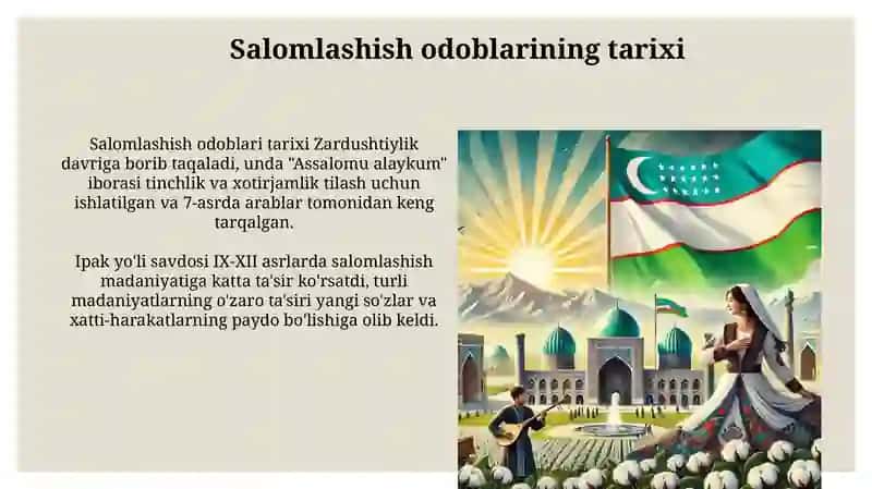 Salomlashish odoblarining tarixi 3