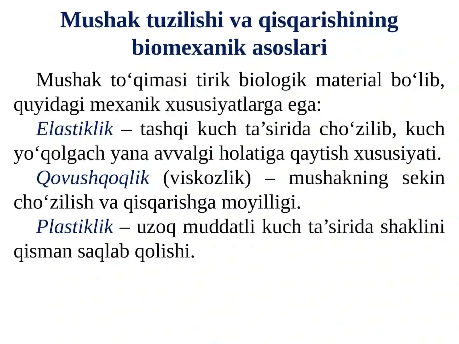 Mushaklar biomexanikasi 3