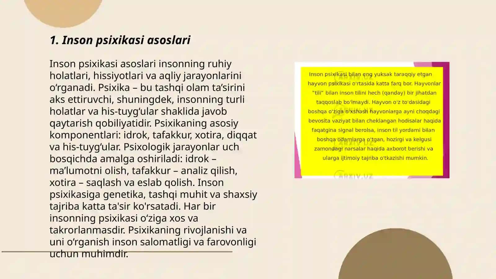 Inson psixikasini organish 3