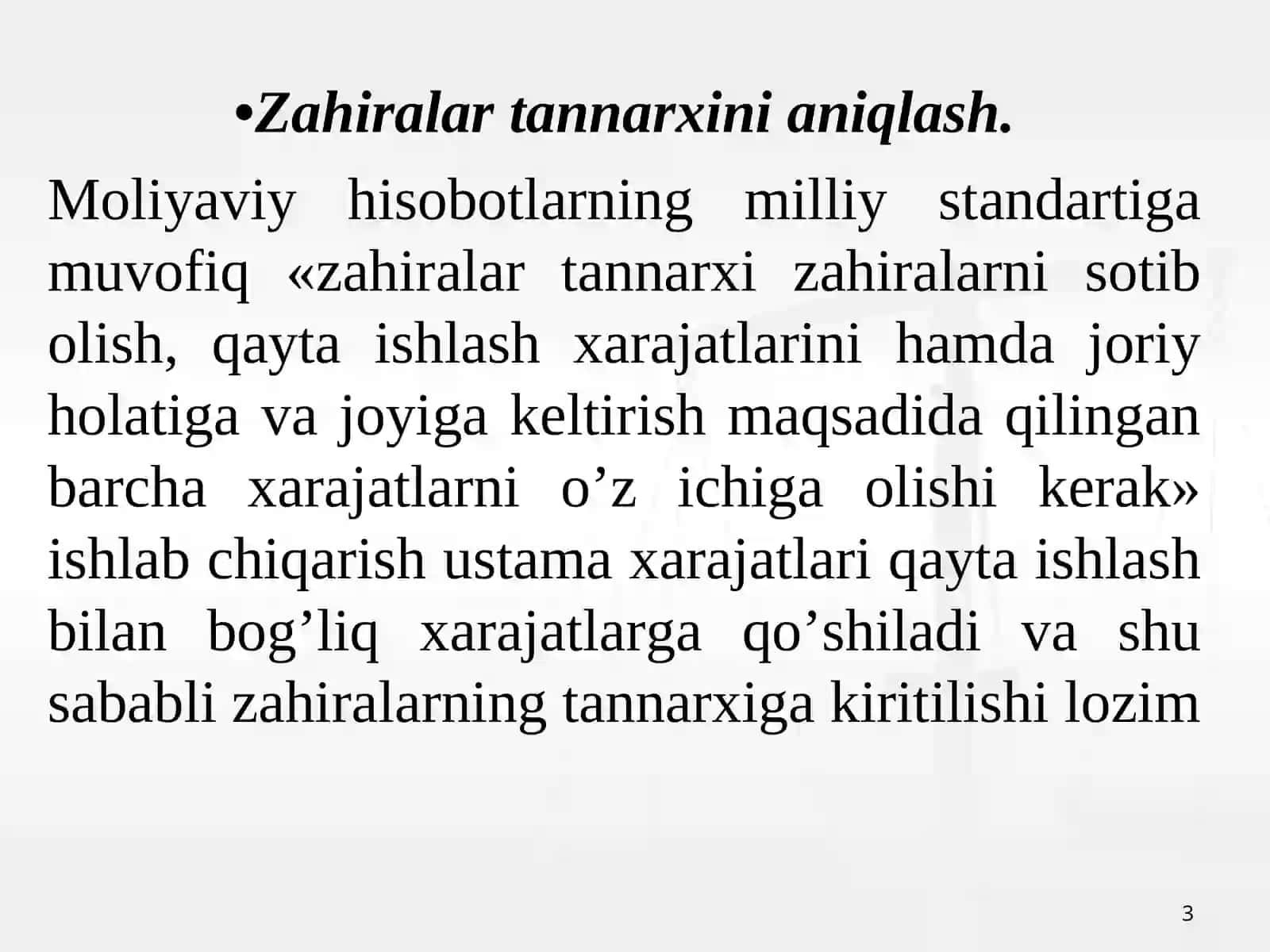 Ustama Xarajatlar Hisobi 3