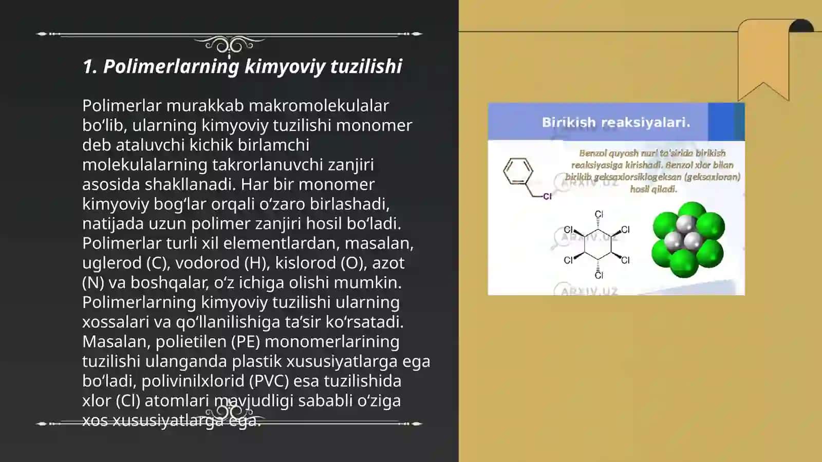 Polimerli materiallar va buyumlari xossalari 3