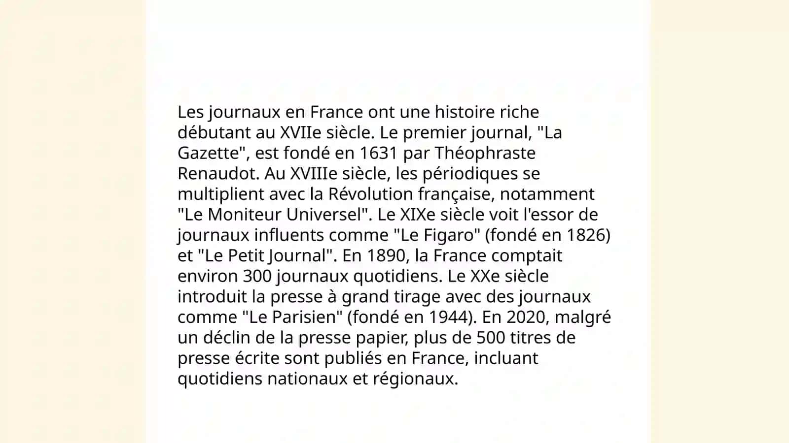 Les journaux en France 3