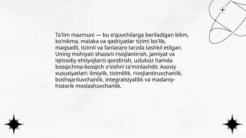 Ta'lim mazmuni 3