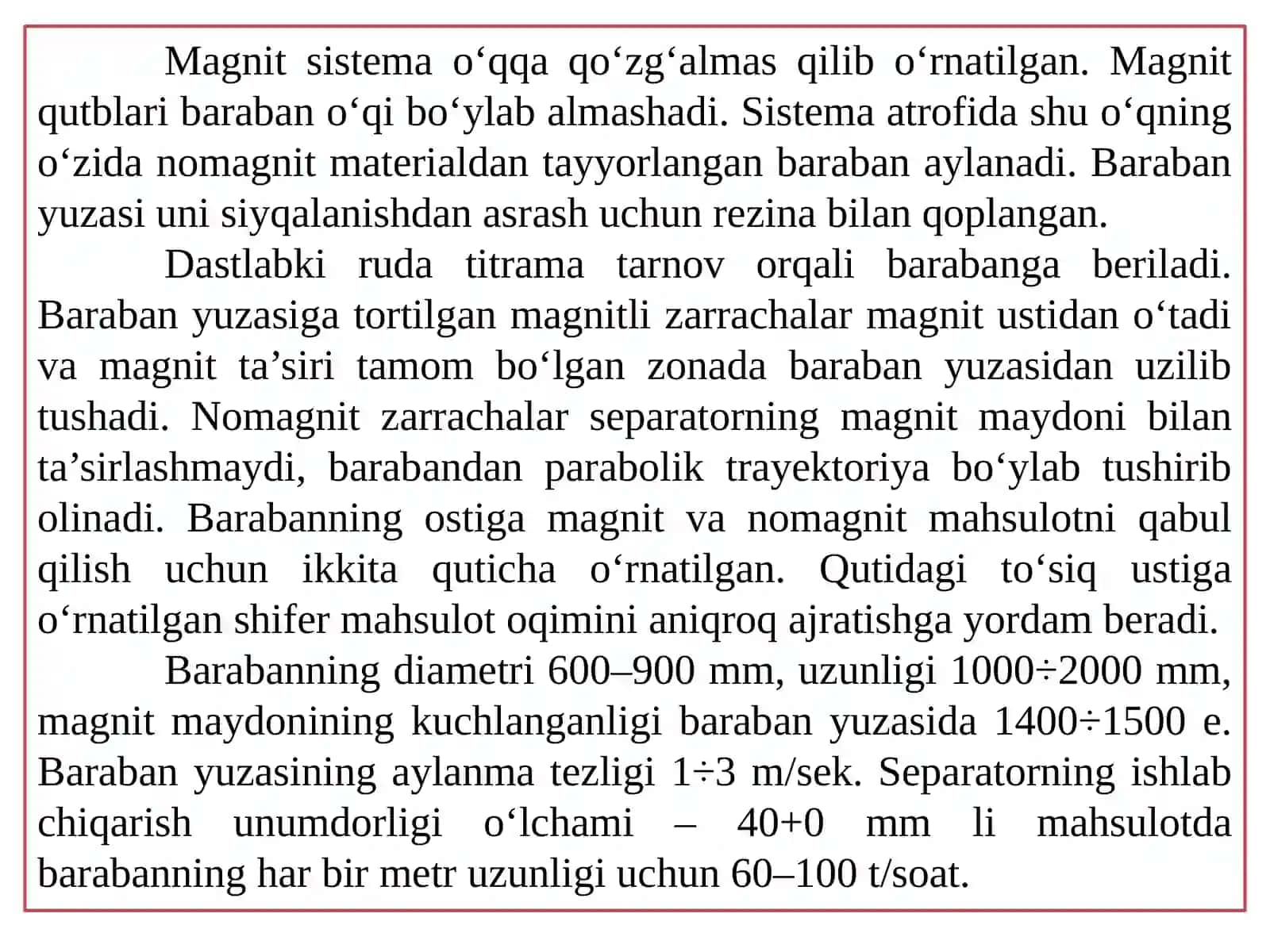 MAGNIT SEPARATORLARINING TURLARI, TUZILISHI VA ISHLASH PRINSIPLARI 3