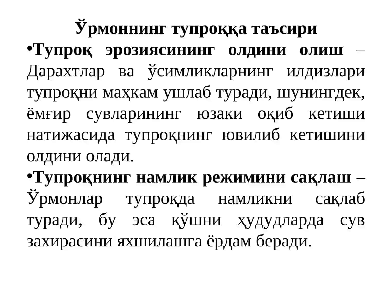 ЎРМОН ВА ТУПРОҚ 3