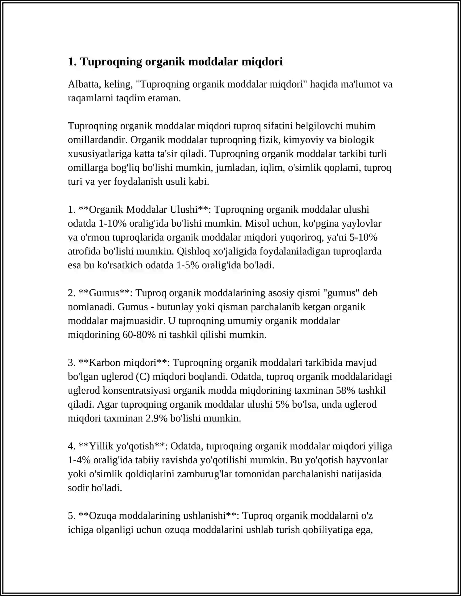 Tuproqning UNUMDORLIGI 3