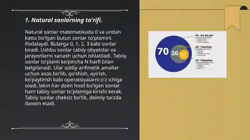 Natural sonlar va ular ustida amallarni o‘qitish metodikasi 3