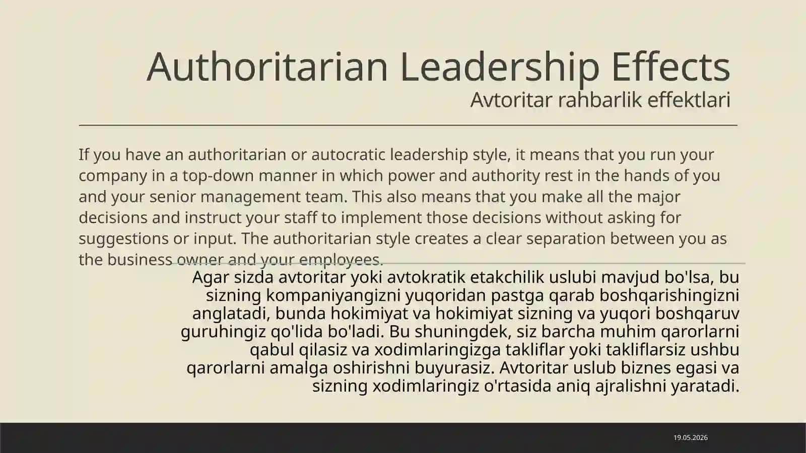 Authoritarian Leadership EffectsAvtoritarrahbarlikeffektlari 3