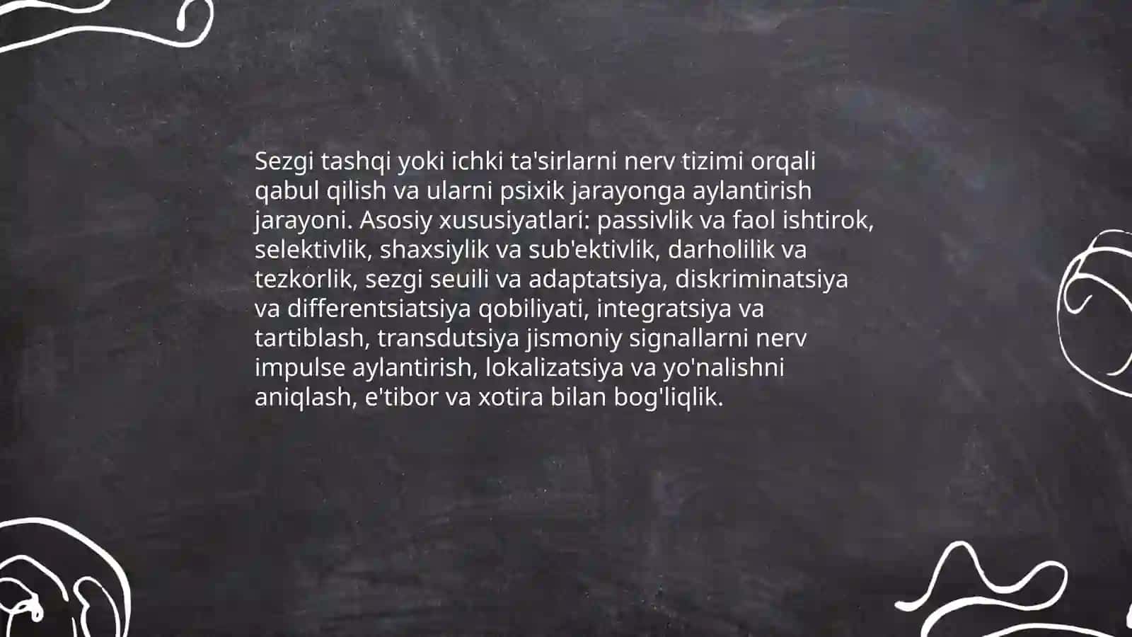 Sezgi xaqida tushuncha sezgi turlari 3