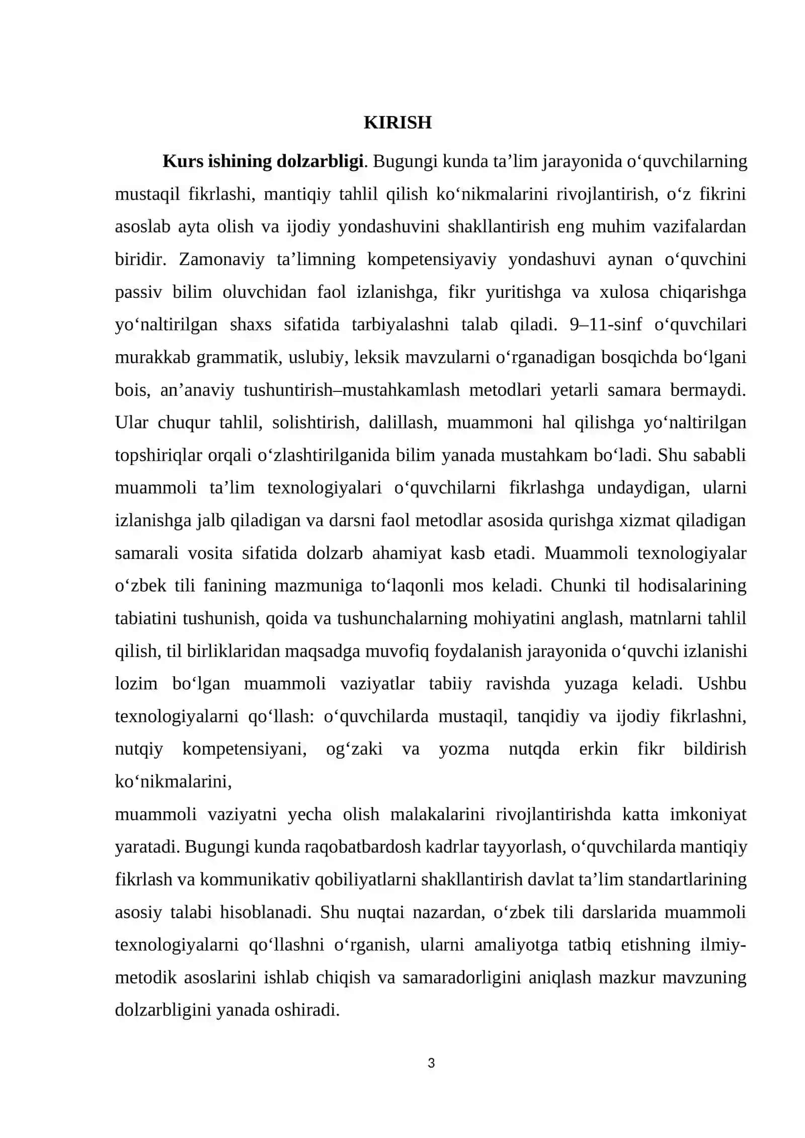 O'zbek tili va umi o'qitish metodikasi 3