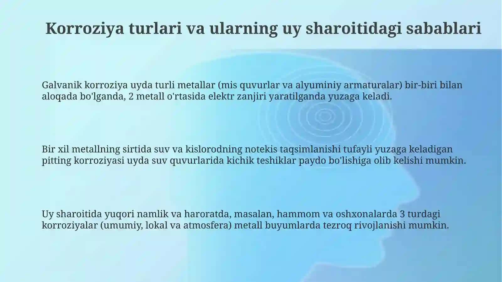 Kimyodan uyda korroziyani kamaytirish yo'llari 3