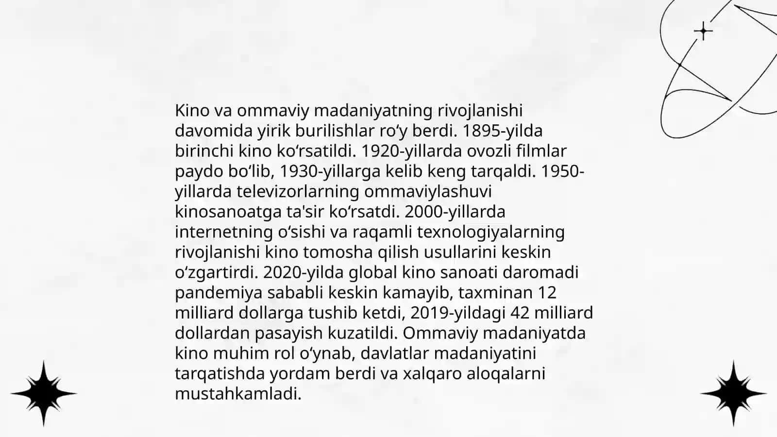 Kino va ommaviy madaniyatning rivojlanishi 3