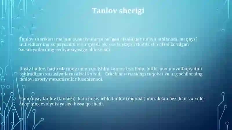 Jinsiy tanlanish 3