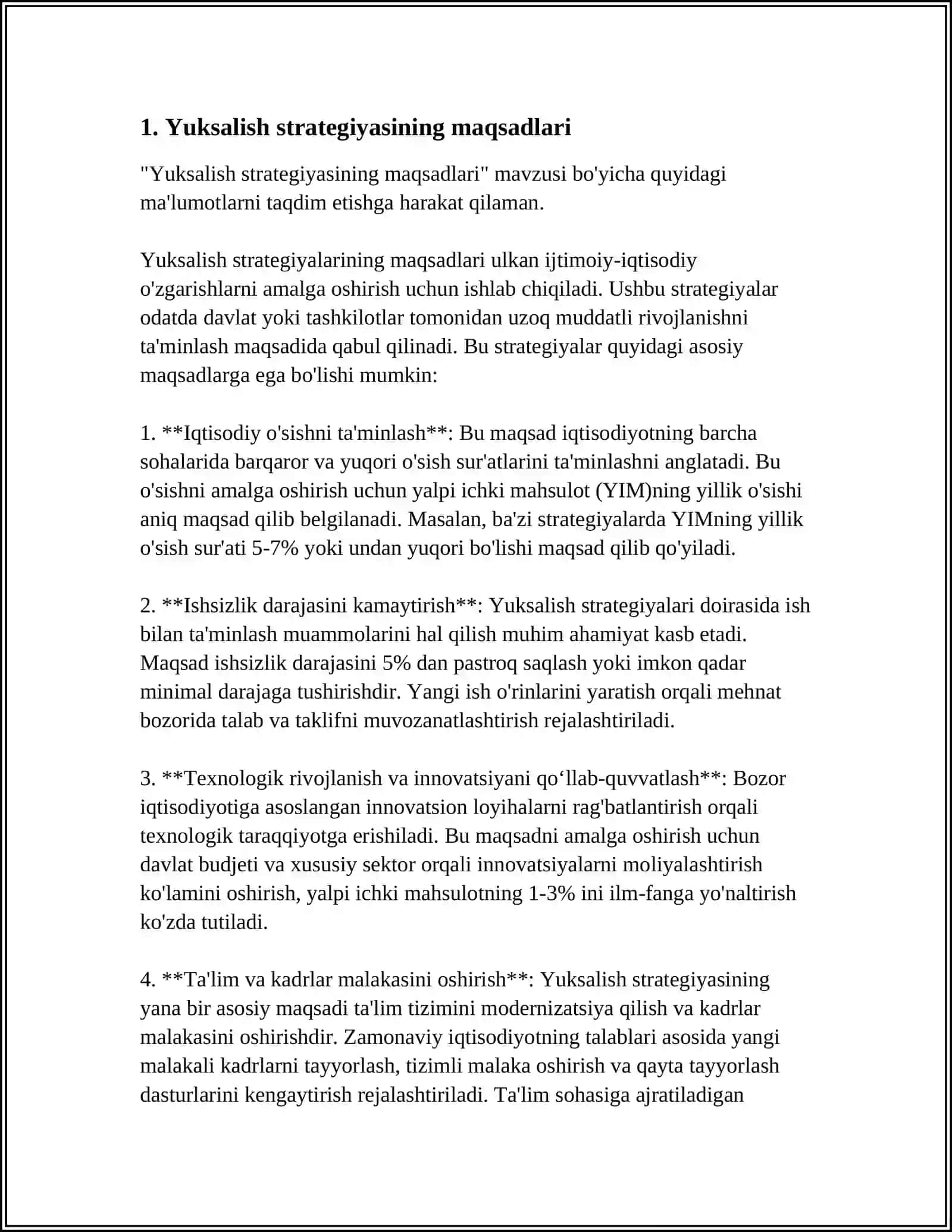 YUKSALISH SRATEGIYASI 3