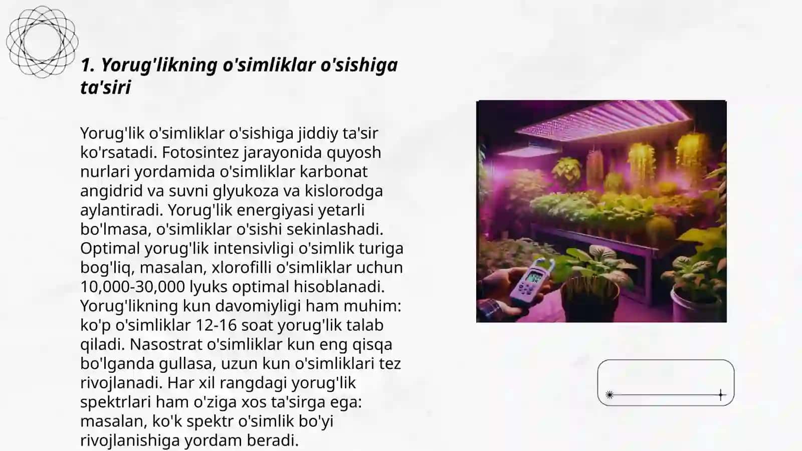 Yorug'likning tasiri 3