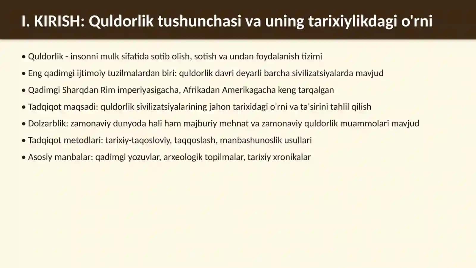 Quldorlik sivilizatsiyalarining jahon tarixidagi oʻrni 3
