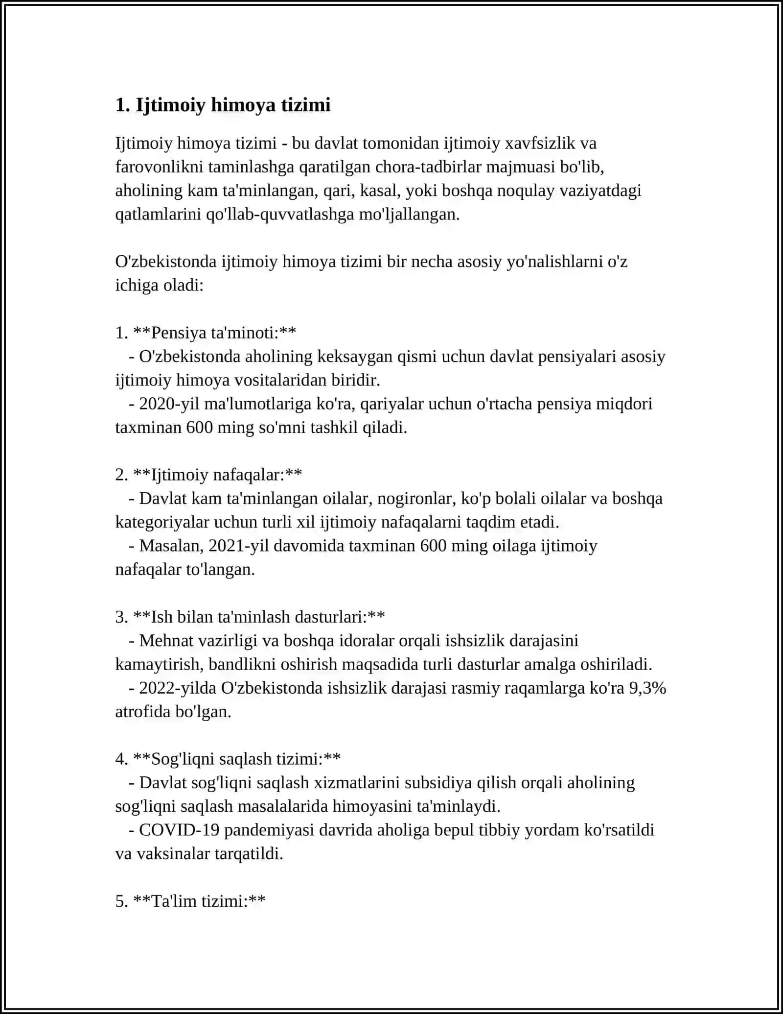 DAVLATNING IJTIMOIY SIYOSATI 3