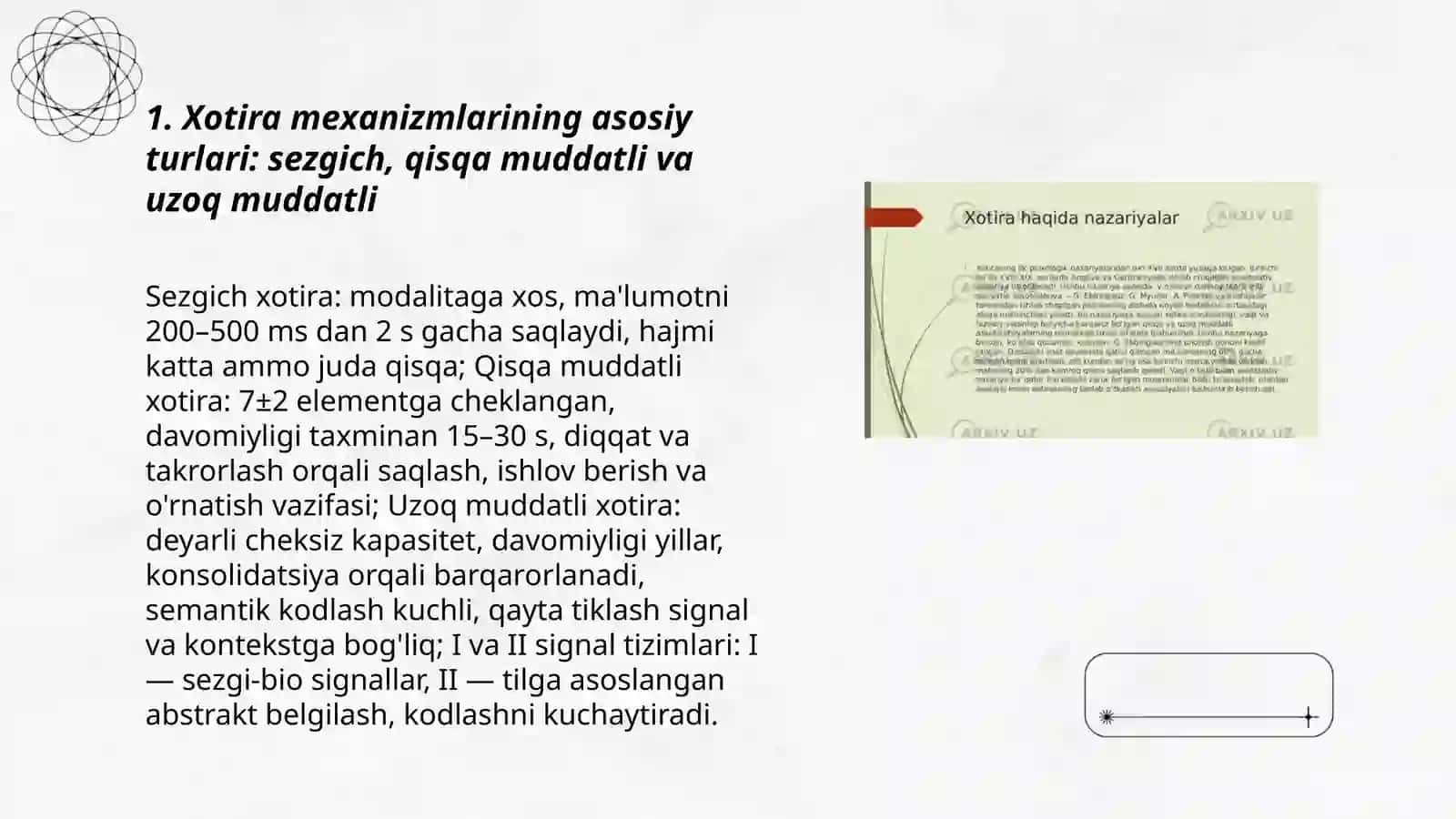 Xotira mexanizmlari 3