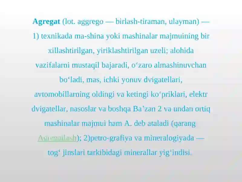 AGREGATLASHNING AFZALLIKLARI VA KAMCHILIKLARI 3