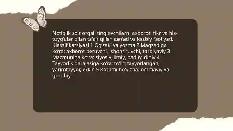 Notiqlikning koʻrinishlari 3