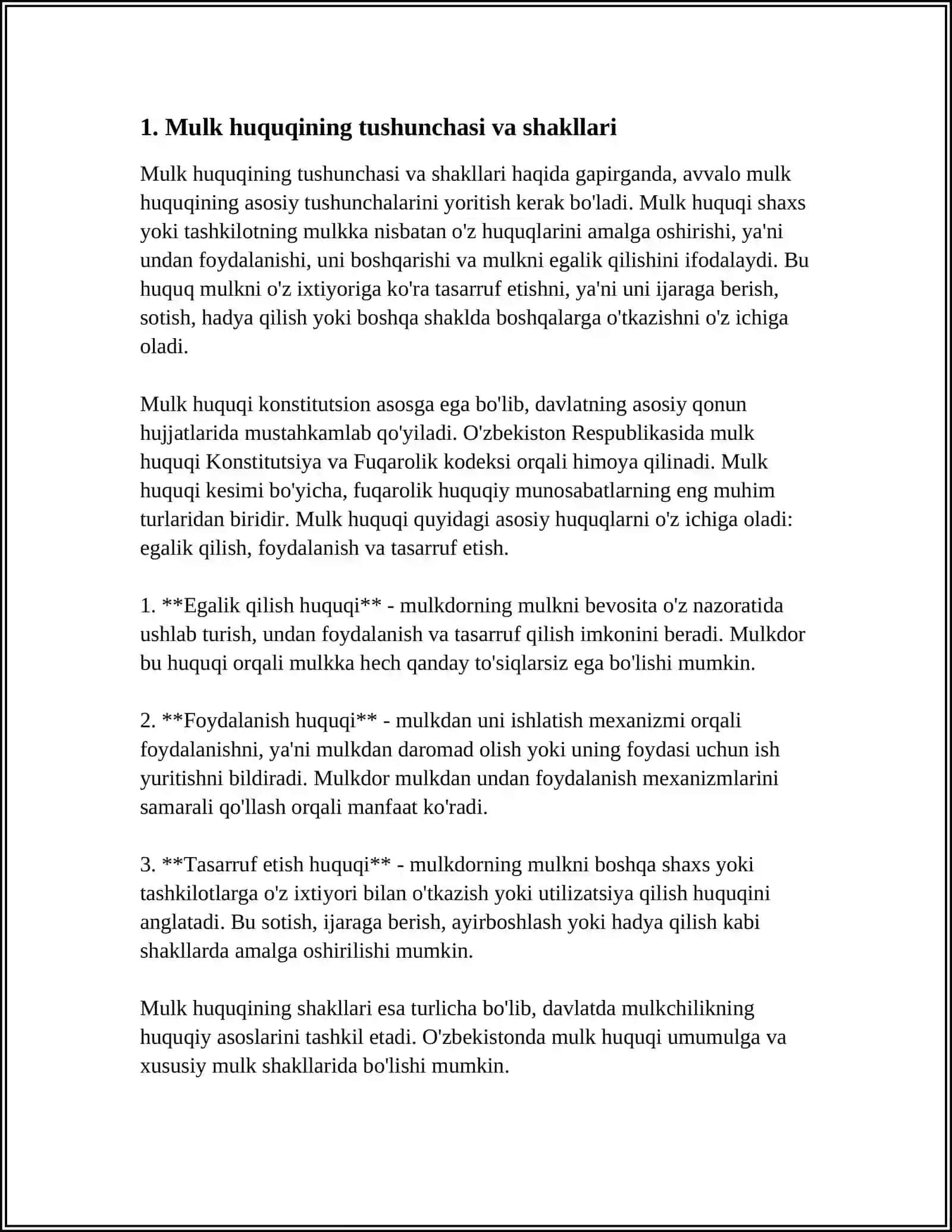 MULK HUQUQINING SHAKILLARI 3
